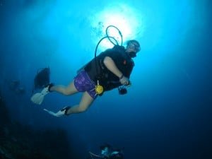 Heather diving!