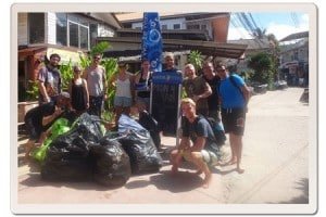 112kgs of rubbish and recyclable's collected by Master Divers in Koh Tao, Thailand