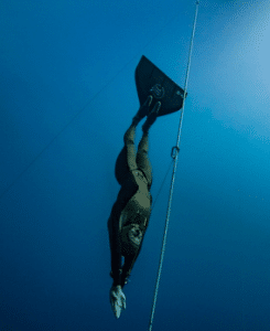 Natalia on one of her many record breaking dives