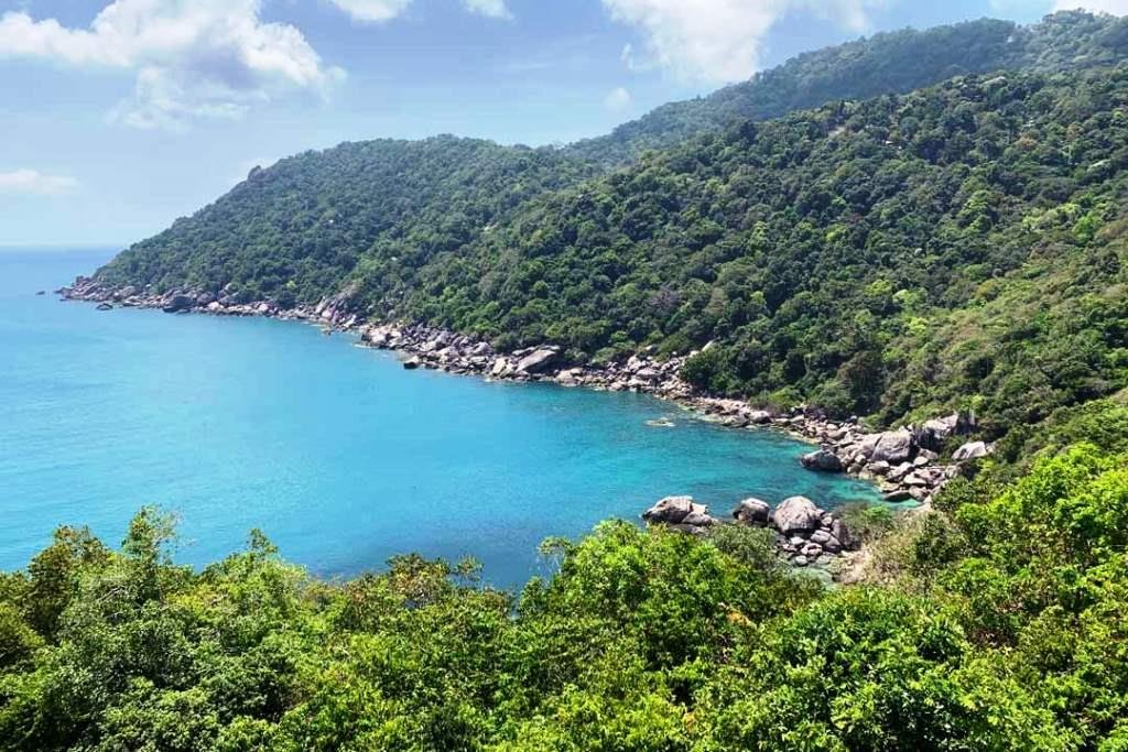 Aerial view of Lighthouse Bay, Koh Tao