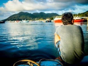 person overlooking koh tao