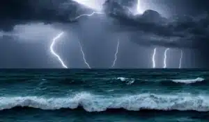 ocean storm dark clouds rain 600nw 2345290781